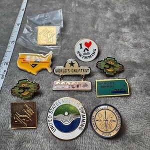 Swimming Themed Pin Collection
